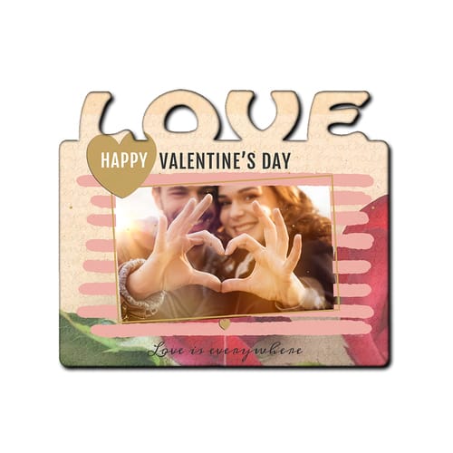 Рамка LOVE с Ваша снимка за Свети Валентин, хоризонтална модел 2