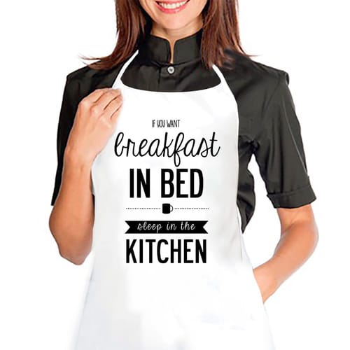 Кухненска престилка за 8 март с текст: If you want breakfast in bed
