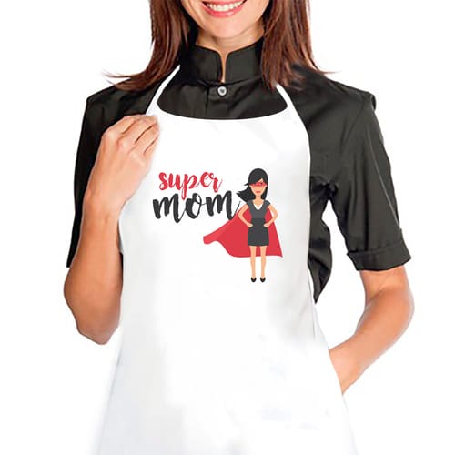 Кухненска престилка за 8 март с текст: Super mom!