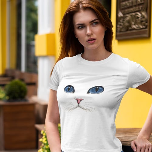 Дамска лятна тениска - коте