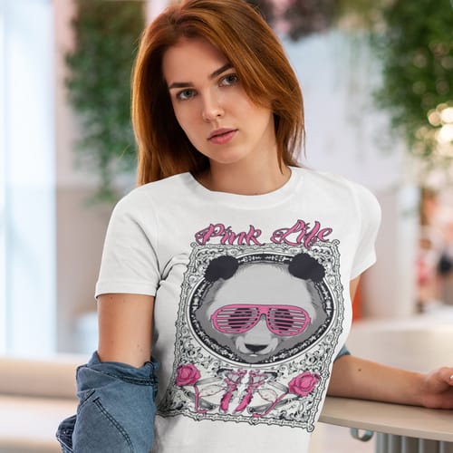 Дамска лятна тениска - "Pink life"
