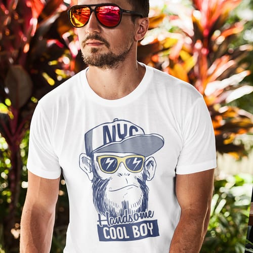 Мъжка лятна тениска - "Handsome, cool boy!"