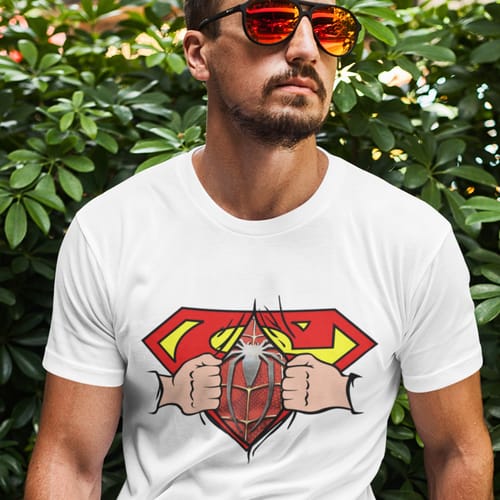 Мъжка лятна тениска - Superman/Spiderman