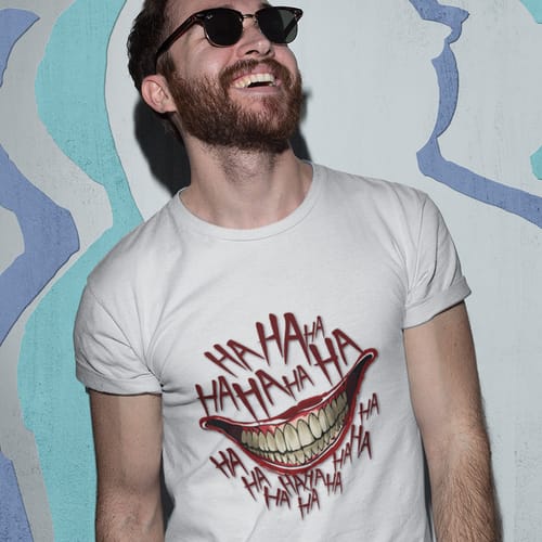 Мъжка лятна тениска - "HA-HA-HA"