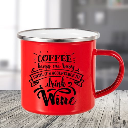 Канче "Coffee makes me busy, until it's acceptable to drink wine"