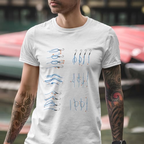 Тениска за рибар: Възли на кукички