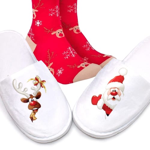 Чехли и чорапи - Коледен комплект, модел 1