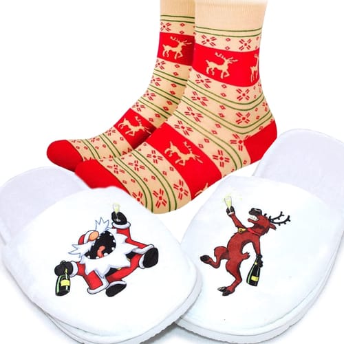 Чехли и чорапи - Коледен комплект, модел 8