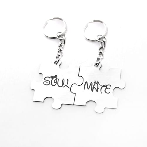 Комплект ключодържатели парчета от пъзел: "SOULMATE"