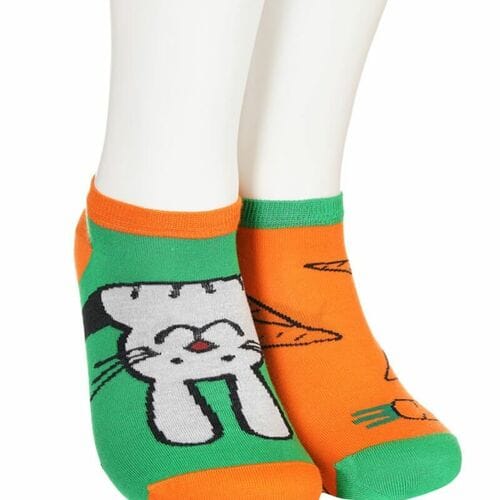 Великденски чорапи/терлици с Великденски голям заек и моркови