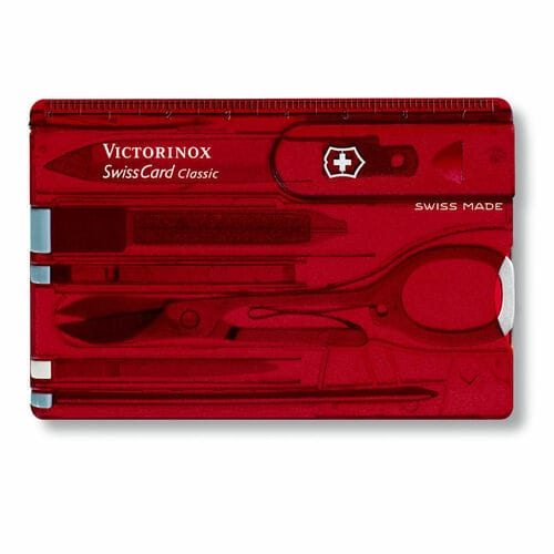 Швейцарски джобен нож-карта Victorinox SwissCard Ruby