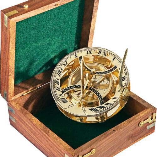 Компас сувенир - PANAMA Sun-Dial в дървена подаръчна кутия