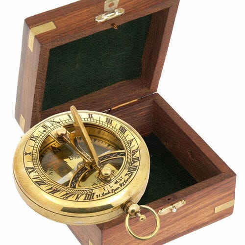 Компас сувенир - TOBAGO Sun-Dial в дървена подаръчна кутия
