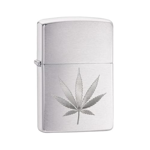 Запалка Zippo Chrome Marijuana Leaf Design
