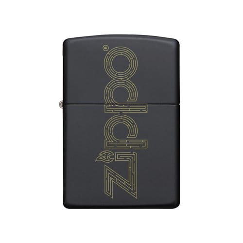 Запалка Zippo Logo Black Matte