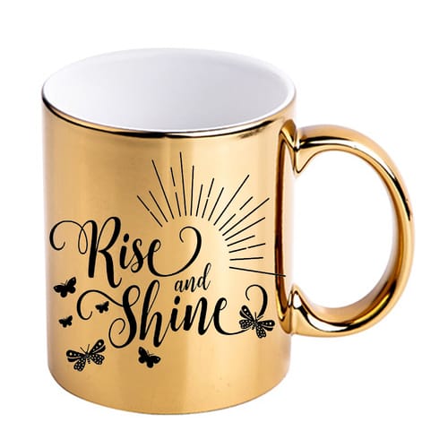 Златиста чаша:"Rise and shine!"