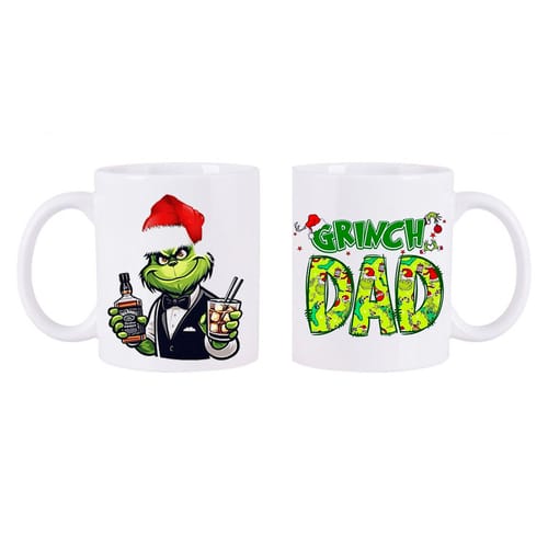 Коледна чаша "grinch dad"