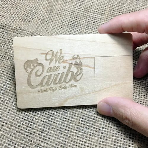  USB флаш памет карта от дърво 🌿