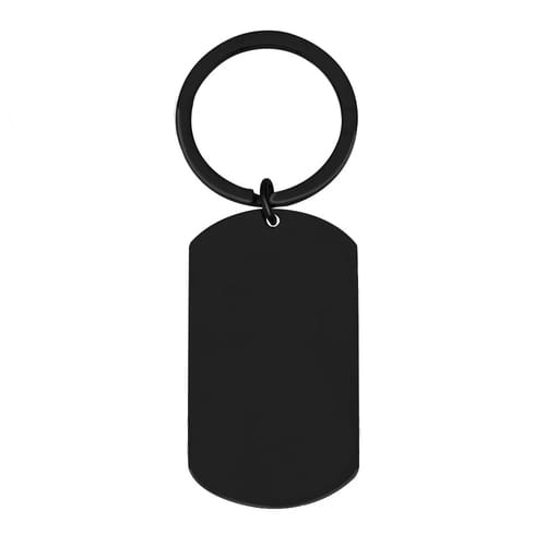 Метален ключодържател черна военна плочка