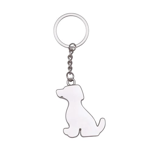 Ключодържател метал и бамбук - Куче
