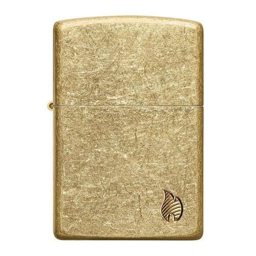 Запалка Zippo - Armor® Tumbled Brass Flame Design