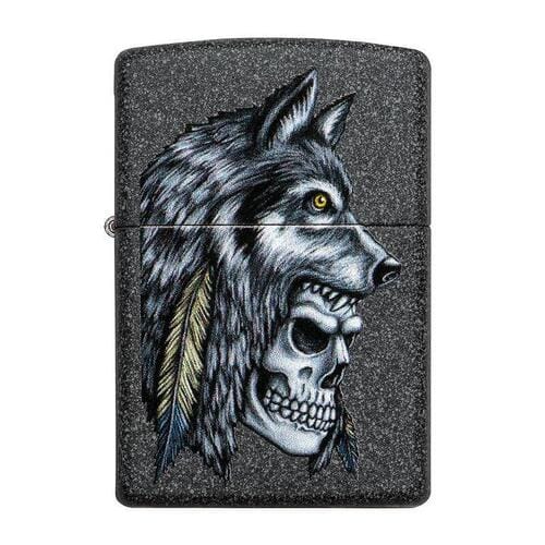 Запалка Zippo - Wolf Skull Feather Design
