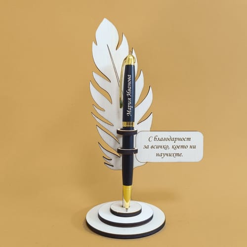 Комплект химикалка Ezekiel и стойка перо за учители