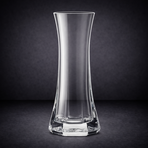 Стъклена гравирана ваза BORMIOLI, 15 см.