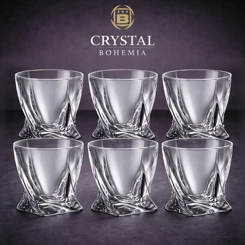 6 чаши Bohemia, серия QUADRO, за алкохол 340ml