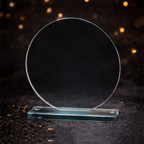 Гравиран кристален кръг 15 см. диаметър / GL650 C