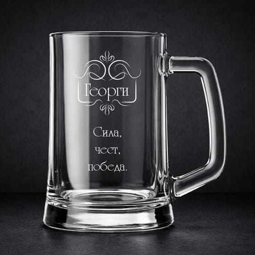 🍻 Гравирана халба за Гергьовден 🐑