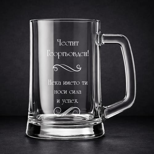 🍻 Гравирана халба за Гергьовден 🐑