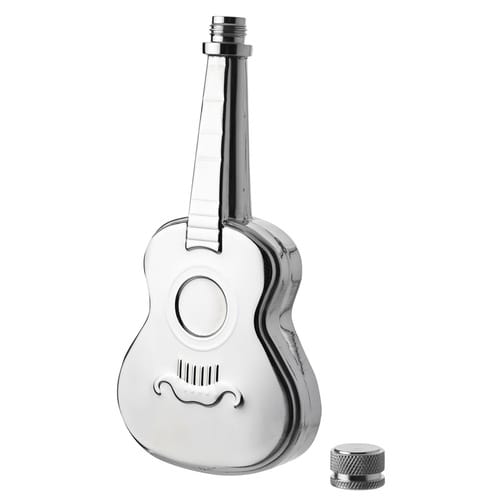 Метална бутилка за алкохол с форма на китара 🎸, метална, 150 мл