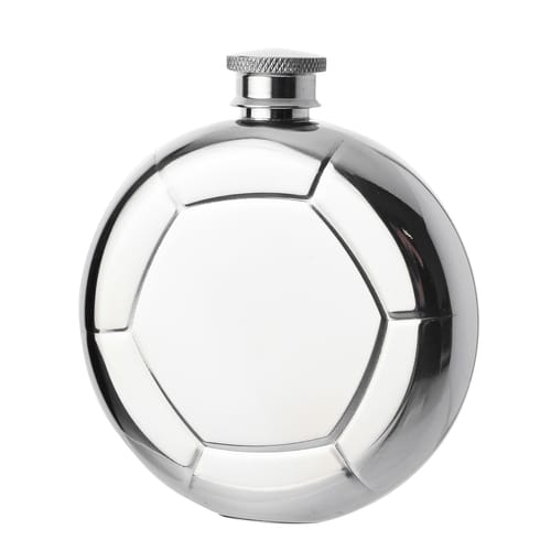 Метална бутилка за алкохол с форма на футболна топка⚽, метална, 150 мл